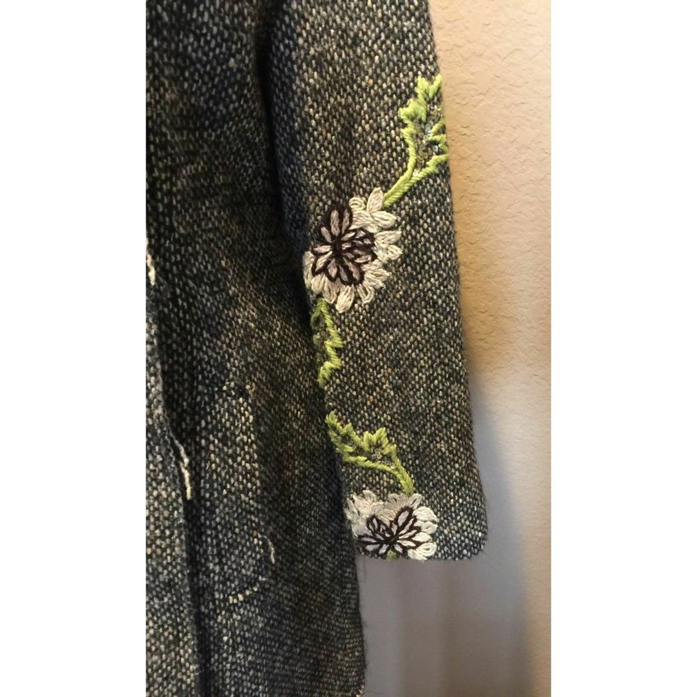 Trelise Cooper Tweed Jacket Floral Embroidery 8 Nz Gem